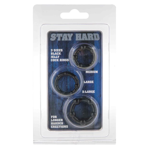 Stay Hard Three Rings Black