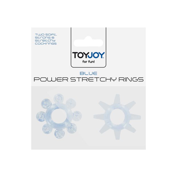 Power Stretchy Rings 2pcs Blue