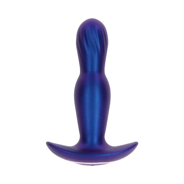 The Stout Inflating Vibrating Plug Blue Metallic