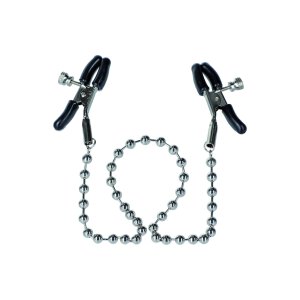 Silver Beaded Nipple Clamps Metal