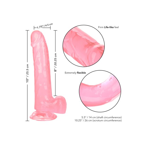 Queen Size Dong 8 Inch Pink - 25,5 cm