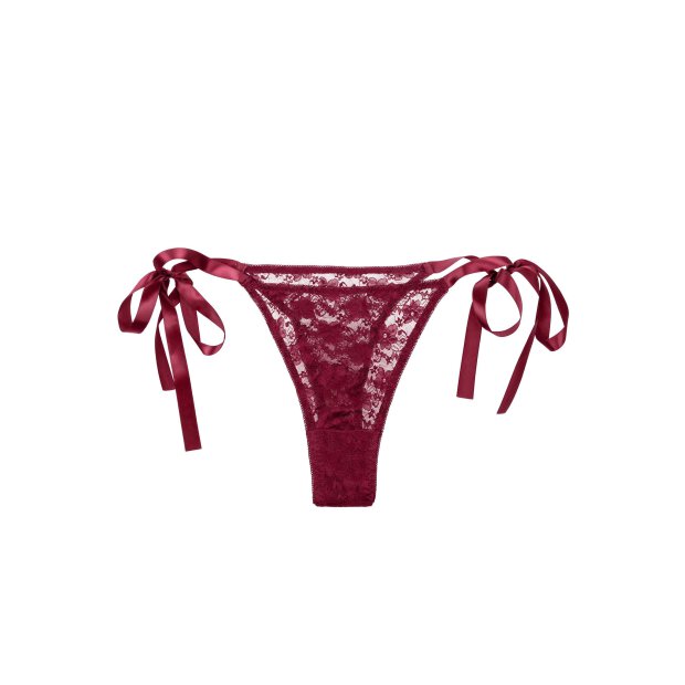 Remote Control Lace Thong Set Red