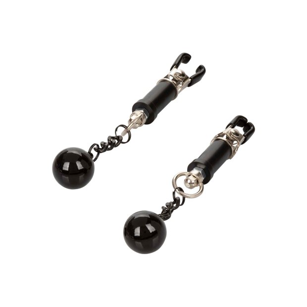 Weighted Twist Nipple Clamps Silver