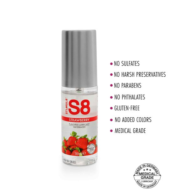S8 WB Flavored Lube 50ml Strawberry