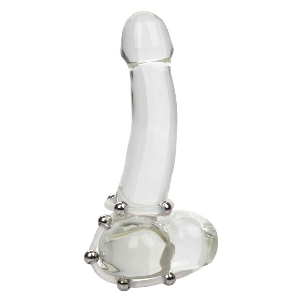 Steel Beaded Silicone Ring Set Transparent