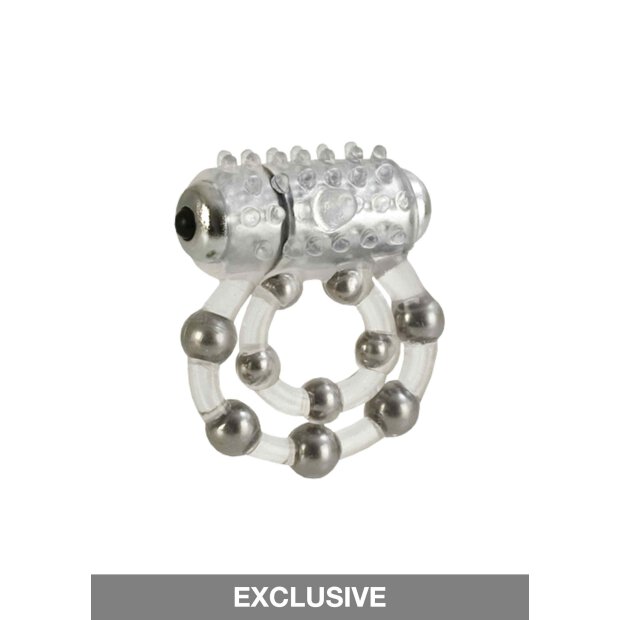 Ring 10 Stroke Beads Vibrating Transparent