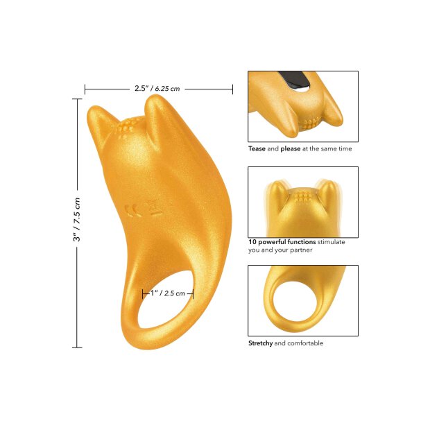 Horny AF Vibrating Cock Ring Yellow
