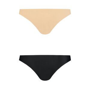 Bye Bra - Invisible Brazilian Nude + Black XL