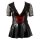 Kleid schwarz/rot XL - 4XL