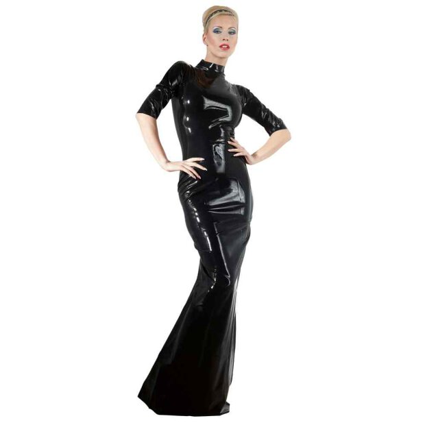 Latex Kleid schwarz S - 2XL