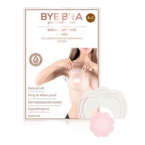Bye Bra Breast Lift &amp; Silk Nipple Covers A-C - F-H 3...