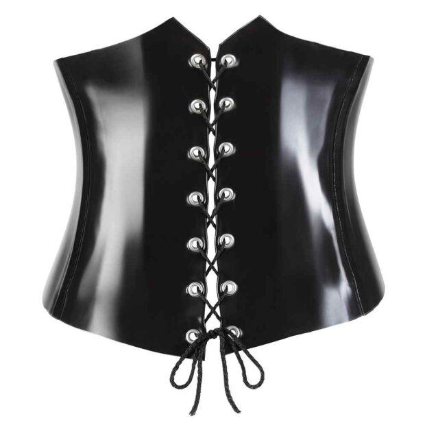Latex Mieder schwarz S - 2XL