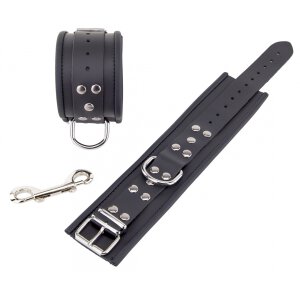 Leather Ankle Cuffs Black