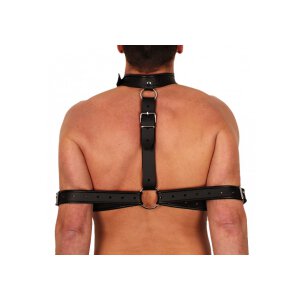 Leather Bondage and Arm Restraint Collar