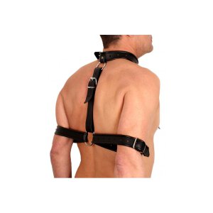 Leather Bondage and Arm Restraint Collar