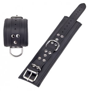Menottes Rembourrées en cuir pour chevilles Noir