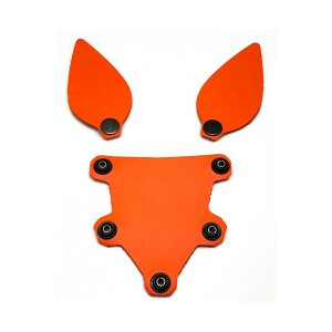 Puppy Set Orange Leather Ears And Tongue