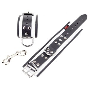 Menottes en cuir Blanc-Noir