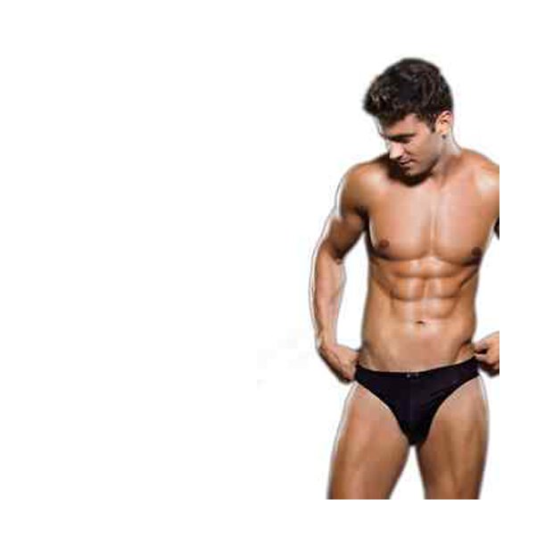 Microfiber Thong Black S/M - L/XL