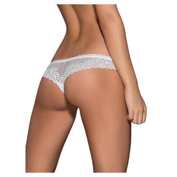 Obsessive Alabastra Crotchless Tanga White S - XL