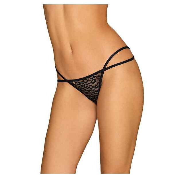Obsessive Pantheria Thong Black S - XL