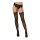 Sheer thigh highs w lace top black One Size - Queen Size
