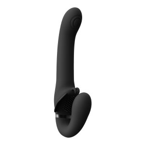 Satu - Pulse-Wave & Vibrating Strapless Strap-On - Black