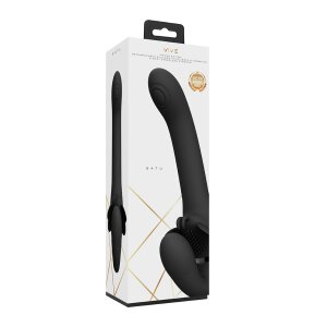 Satu - Pulse-Wave & Vibrating Strapless Strap-On - Black