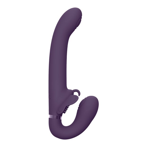 Satu - Pulse-Wave & Vibrating Strapless Strap-On - Purple