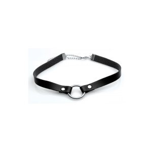Master Series Lush Pet Ring Slim Choker - Silver