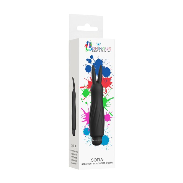 Sofia - ABS Bullet With Silicone Sleeve - 10-Speeds - Black