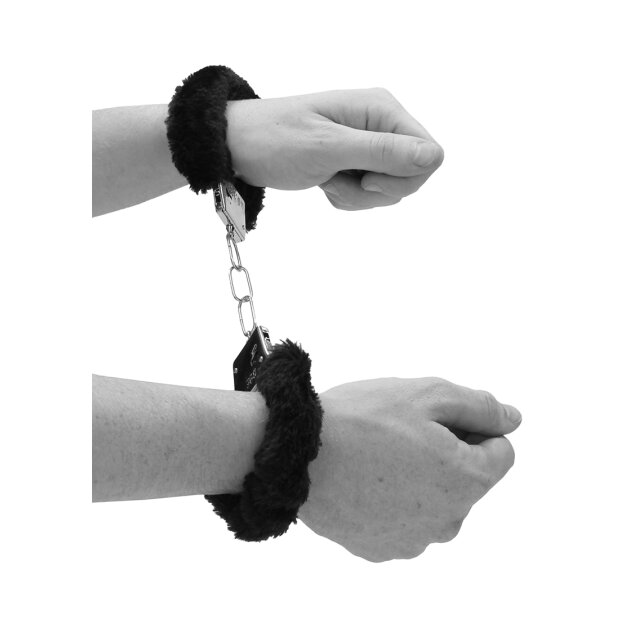 Beginners Furry Hand Cuffs - With Quick-Release Button
