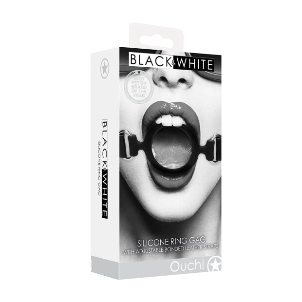 Silicone Ring Gag - With Adjustable Bonded Leather Straps