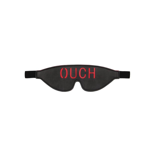 Bonded Leather Eye-Mask "Ouch" - With Elastic Straps