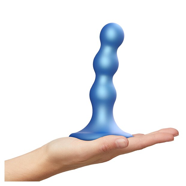 Strap-On-Me Dildo Plug Balls Metallic Blue L