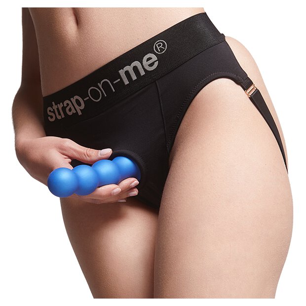 Strap-On-Me Dildo Plug Balls Metallic Blue L
