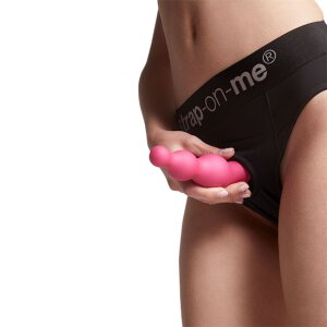 Strap-On-Me Dildo Plug Beads Metallic Raspberry Pink M