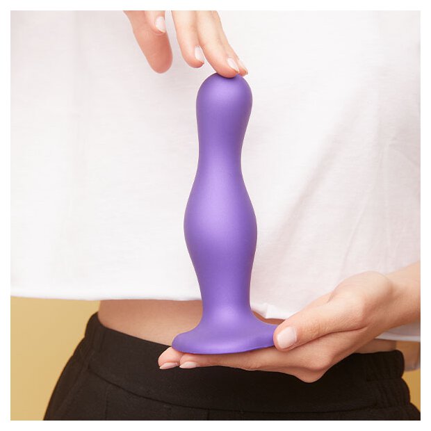 Strap-On-Me Dildo Plug Curvy Metallic Purple L