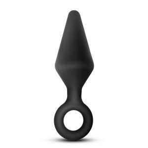Anal Adventures Platinum Silicone Loop Plug Large Black -...