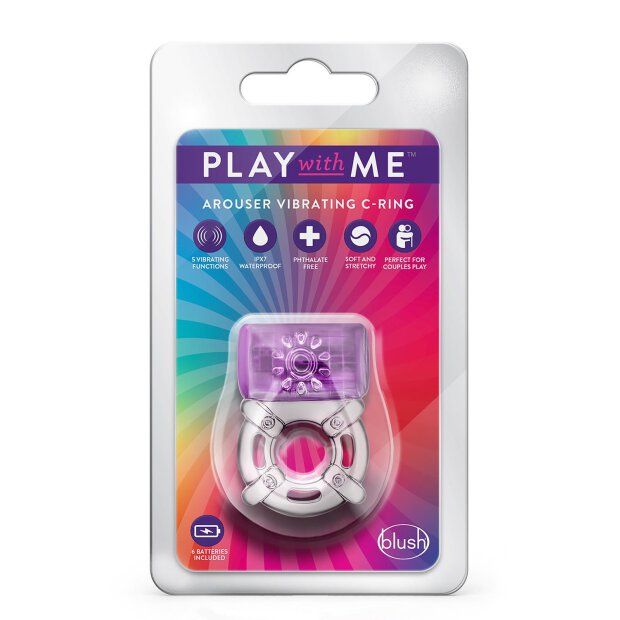 Play With Me One Night Stand Vibrating C-Ring Purple