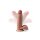 Dr. Skin Plus  7 Inch Posable Dildo With Balls  Mocha - 17,7 cm