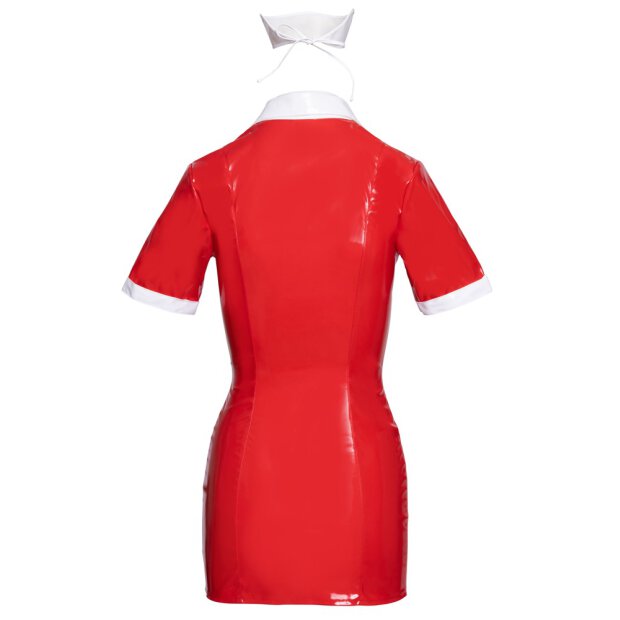 Lack Krankenschwester rot S  - 2XL