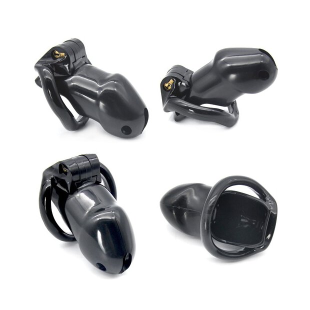 CB-3000 Hide Lock Male Chastity Device Black
