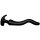 Long plug Noth Curve M 30 x 5 cm Black