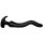 Long plug Noth Curve S 25 x 4 cm Black