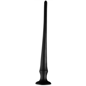 Long Tail PVC Butt Plug With Scale  Black XL 60 x 6,5cm