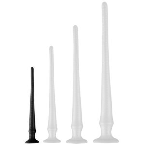 Long Tail PVC Butt Plug With Scale  Black S 30x 3,5cm
