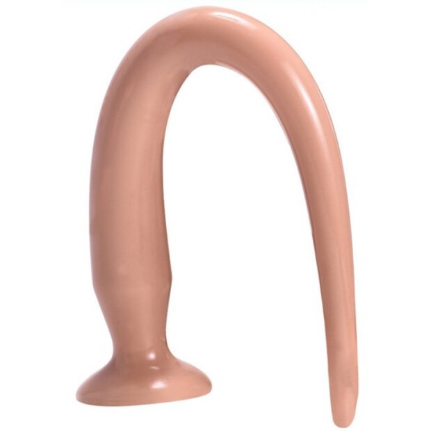 Long Dildo Tail Flex M 40 x 4.5 cm Flesh