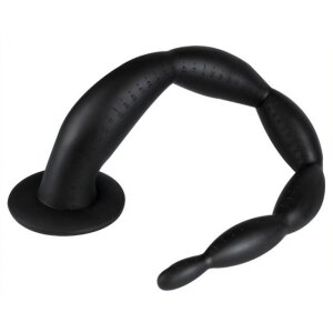 Long Dildo Scale Beads XL 60 x 6cm Black