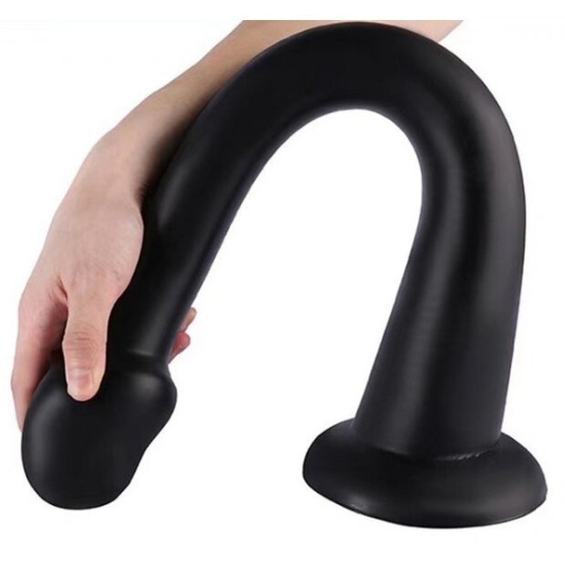 Long Dildo Whale L 42 x 6cm - Tip 5cm Black